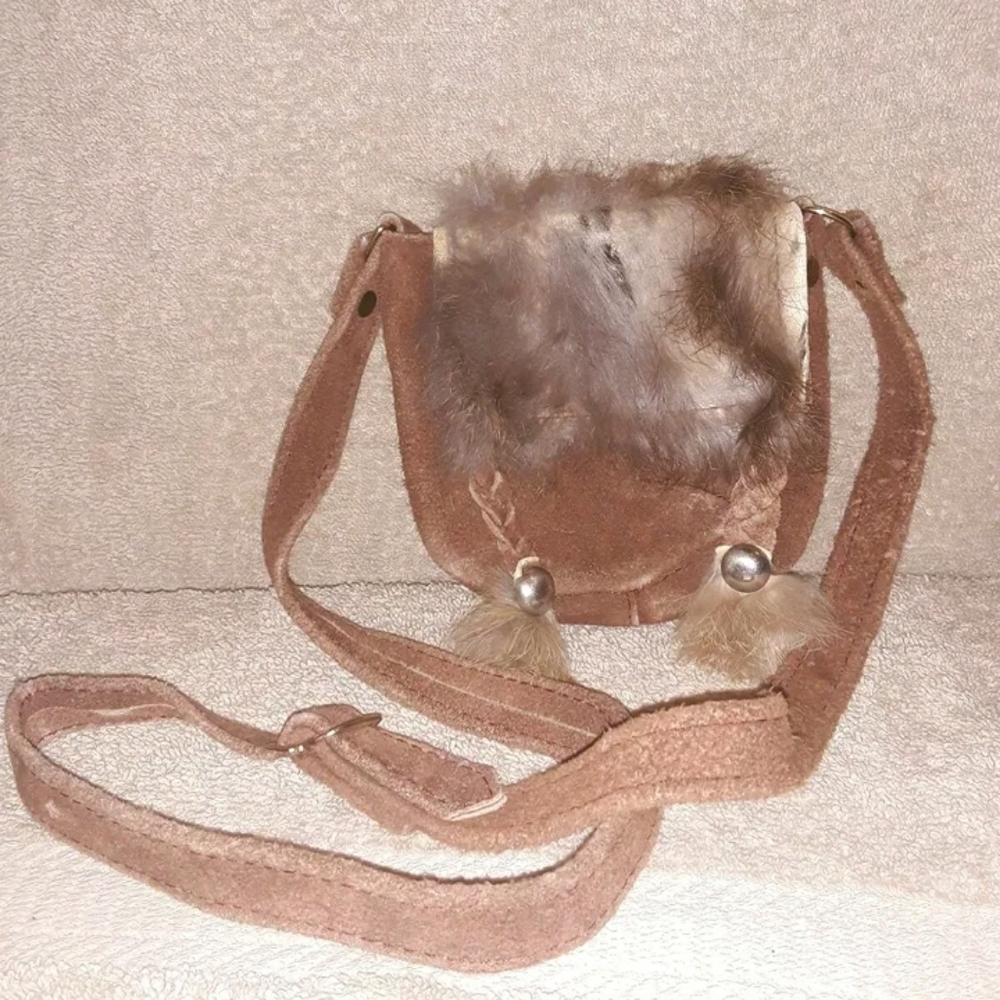 Vtg Leather Small Purse or Satchel Mexico